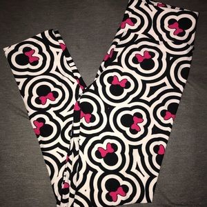 Lularoe OS Black & White Minnie Leggings, Unicorn!